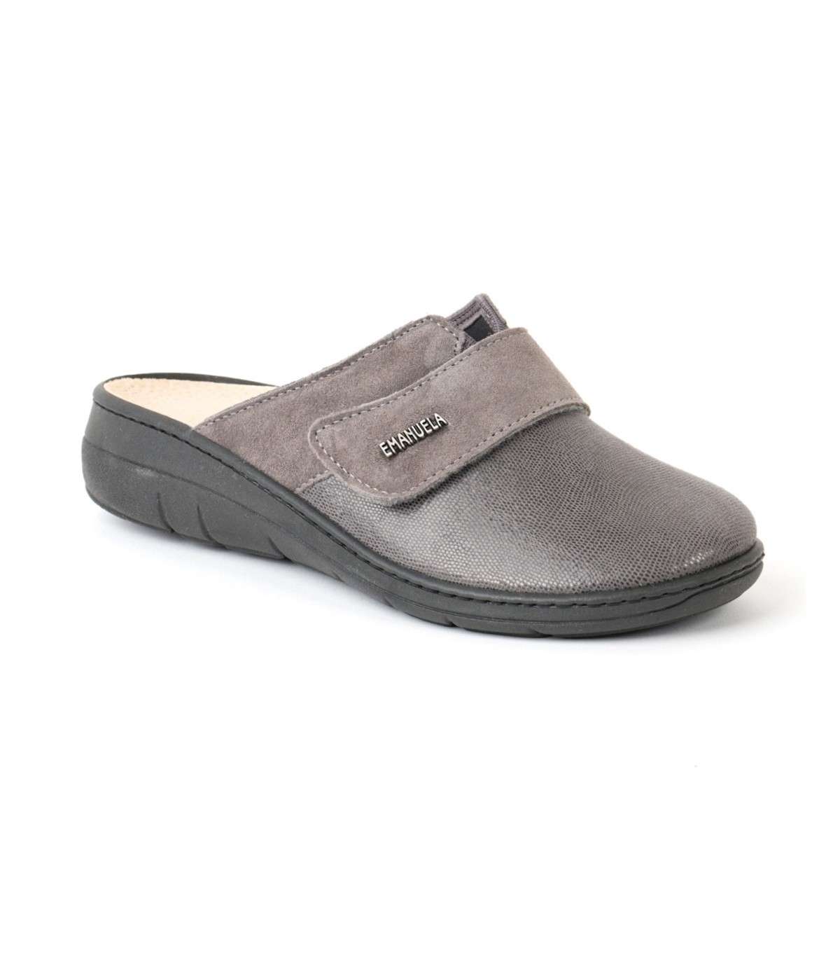ART. 3523 - Ciabatta donna, colore grigio | Calzaturificio Emanuela