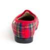 ART. 363 - pantofola donna friulana stoffa scozzese rossa | Calzaturificio Emanuela