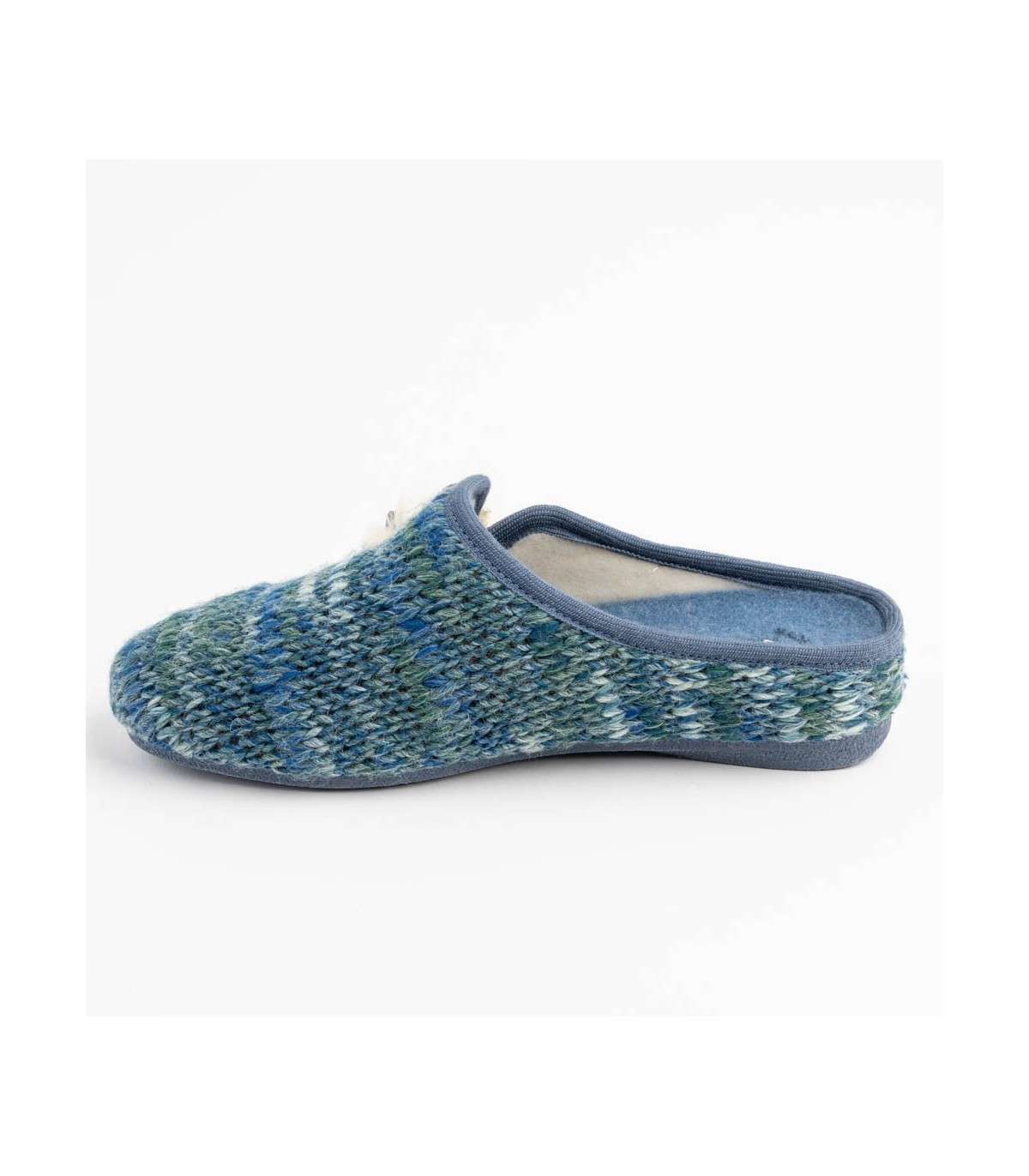 ART. 1559P - Ciabatta donna in maglia, rosa o azzurro | Emanuela