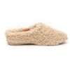 Art. 1530A Ciabatta invernale da donna colore beige in eco-pelliccia Calzaturificio Emanuela, prodotto artigianale made in Italy