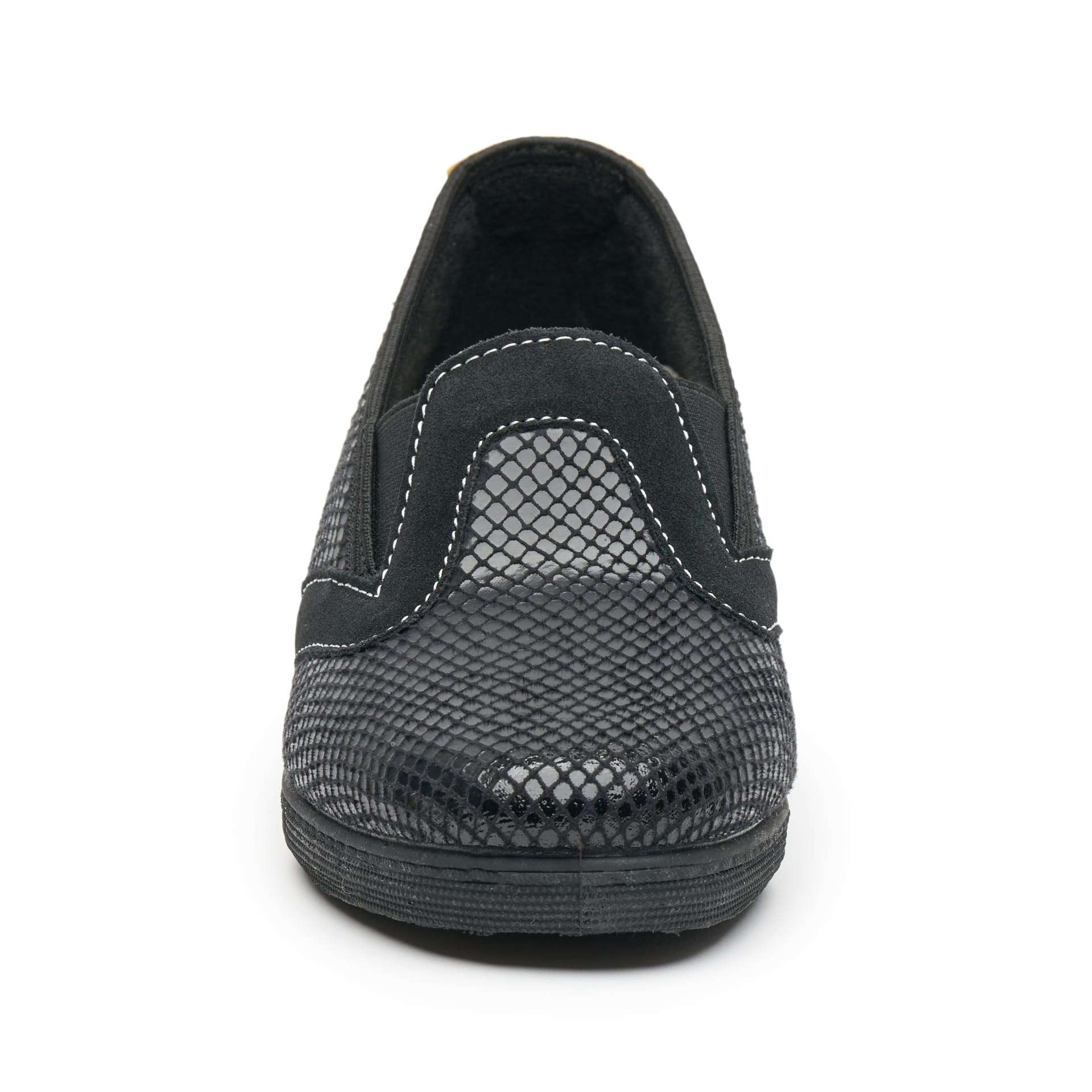 ART. 2300 mocassino  invernale nero da donna Calzaturificio Emanuela