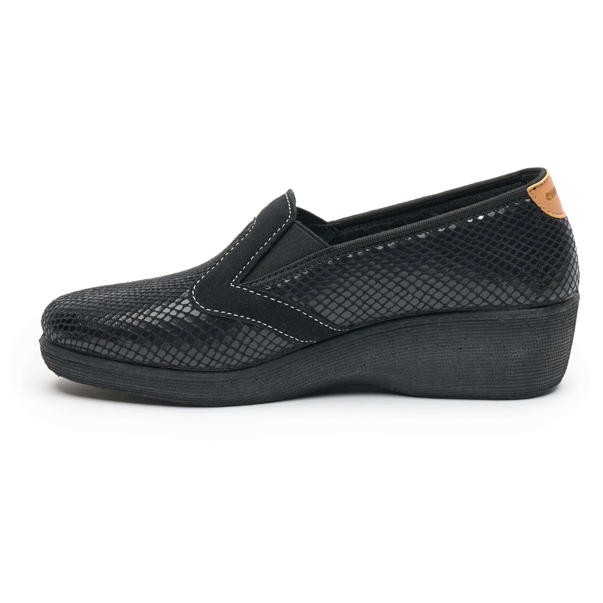 ART. 2300 mocassino  invernale nero da donna Calzaturificio Emanuela