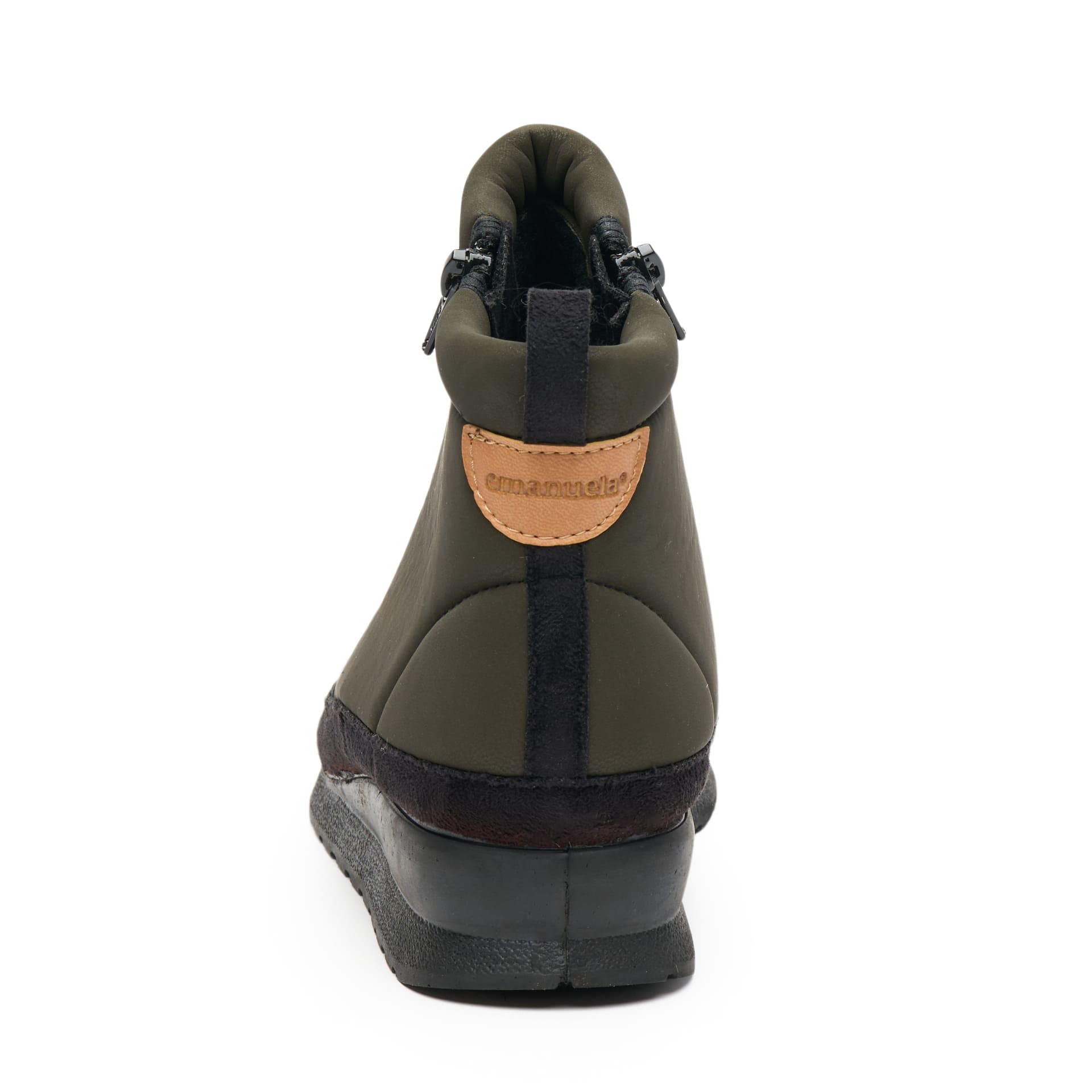 ART. 2818 scarponcino invernale donna verde Calzaturificio Emanuela made in Italy prodotto artigianale