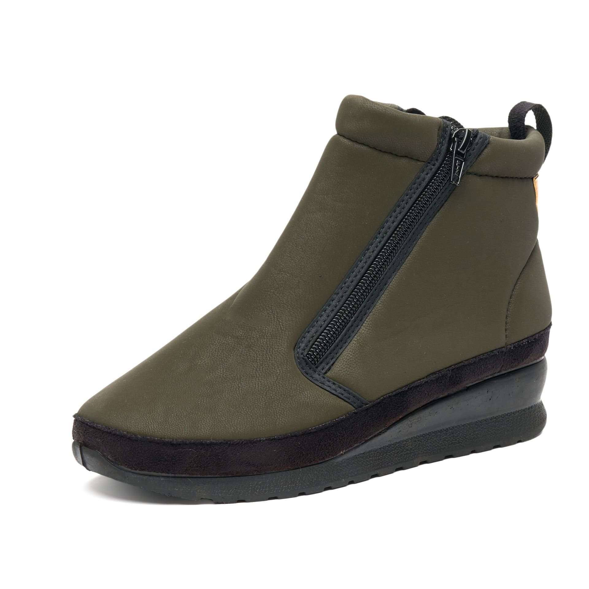 ART. 2818 scarponcino invernale donna verde Calzaturificio Emanuela made in Italy prodotto artigianale
