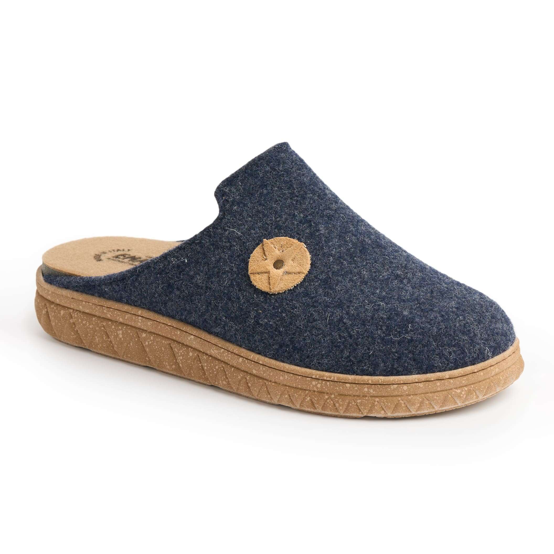 Art. TEN colore blu ciabatta invernale da donna Calzaturificio Emanuela made in Italy