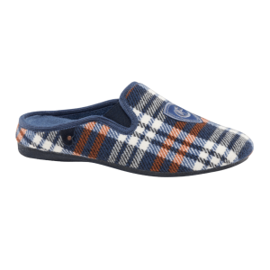 art. 1600 ciabatta uomo invernale blu scozzese